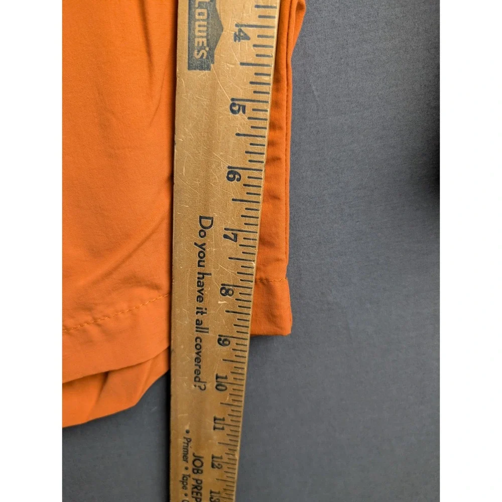 Eddie Bauer Mens Orange Cargo Swim Trunks Board Shorts XL‎ Side Stripes